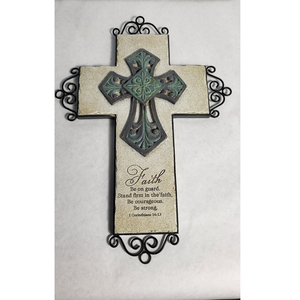 Faith Cross Wall Decor‎ Inspirational Religious Home Accent Scripture Art - Picture 4 of 5
